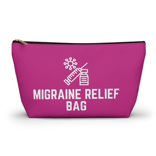 Personalized Migraine Relief Bag Pouch for Pain Management Essentials Travel Organizer for Migraine Medication and Comfort Supplies