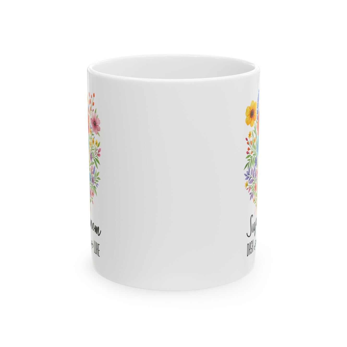 Supermom Mug 11oz 15oz Custom Coffee Cup Gift for Mom Birthday or Mothers Day Present Personalized Ceramic Mug for Super Hero Mom