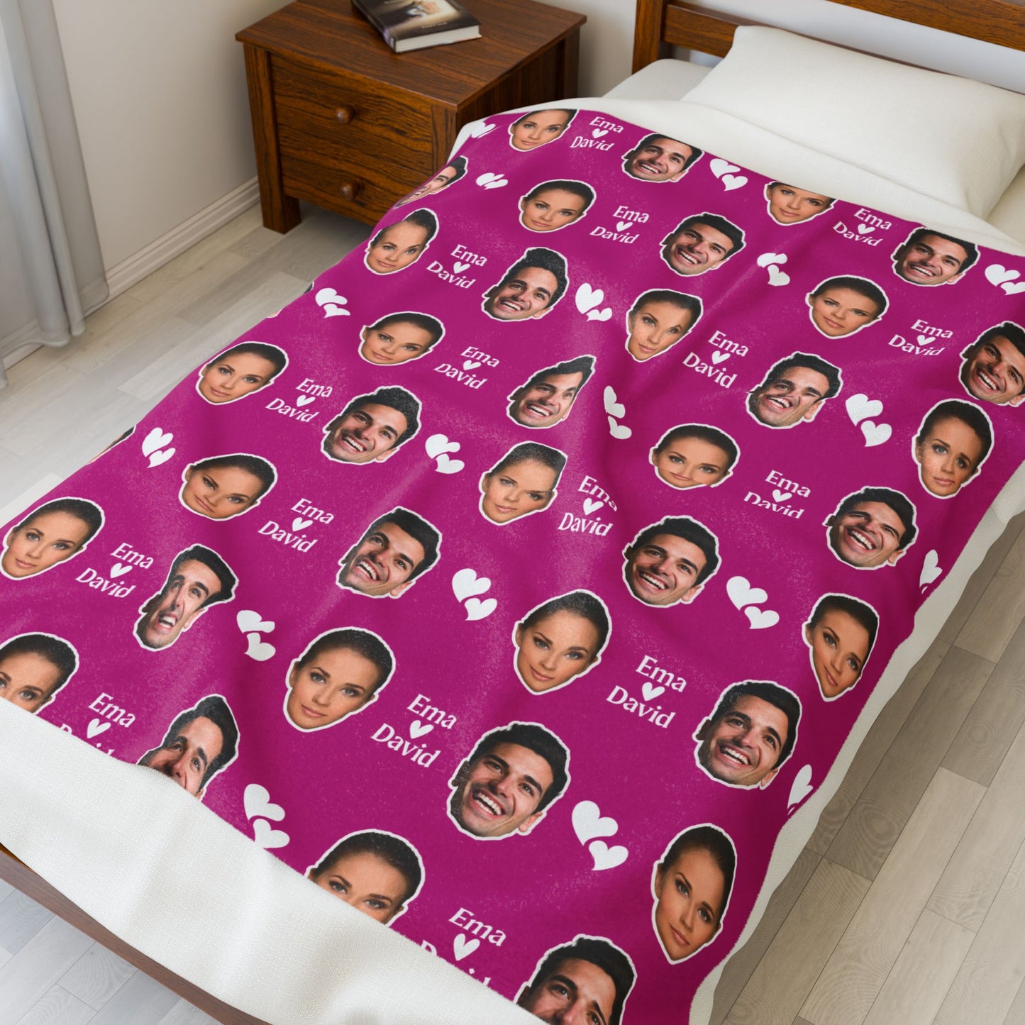 Personalized Face Blanket, Custom Photo Blanket, Faces on Blanket, Gift for Family, Custom Image Blanket, Graduation Gift, Cozy Throw