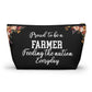 Farmer Essentials Pouch Gift For Farmers Farm Life Organizer Bag Rustic Travel Pouch Agriculture Lover Gift Cute Everyday Carry Zipper Case