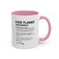 Custom Event Planner Mug, Funny Organizer Gift, Planner Dictionary Mug, Personalized Party Mug, Colorful Mugs (11oz, 15oz)