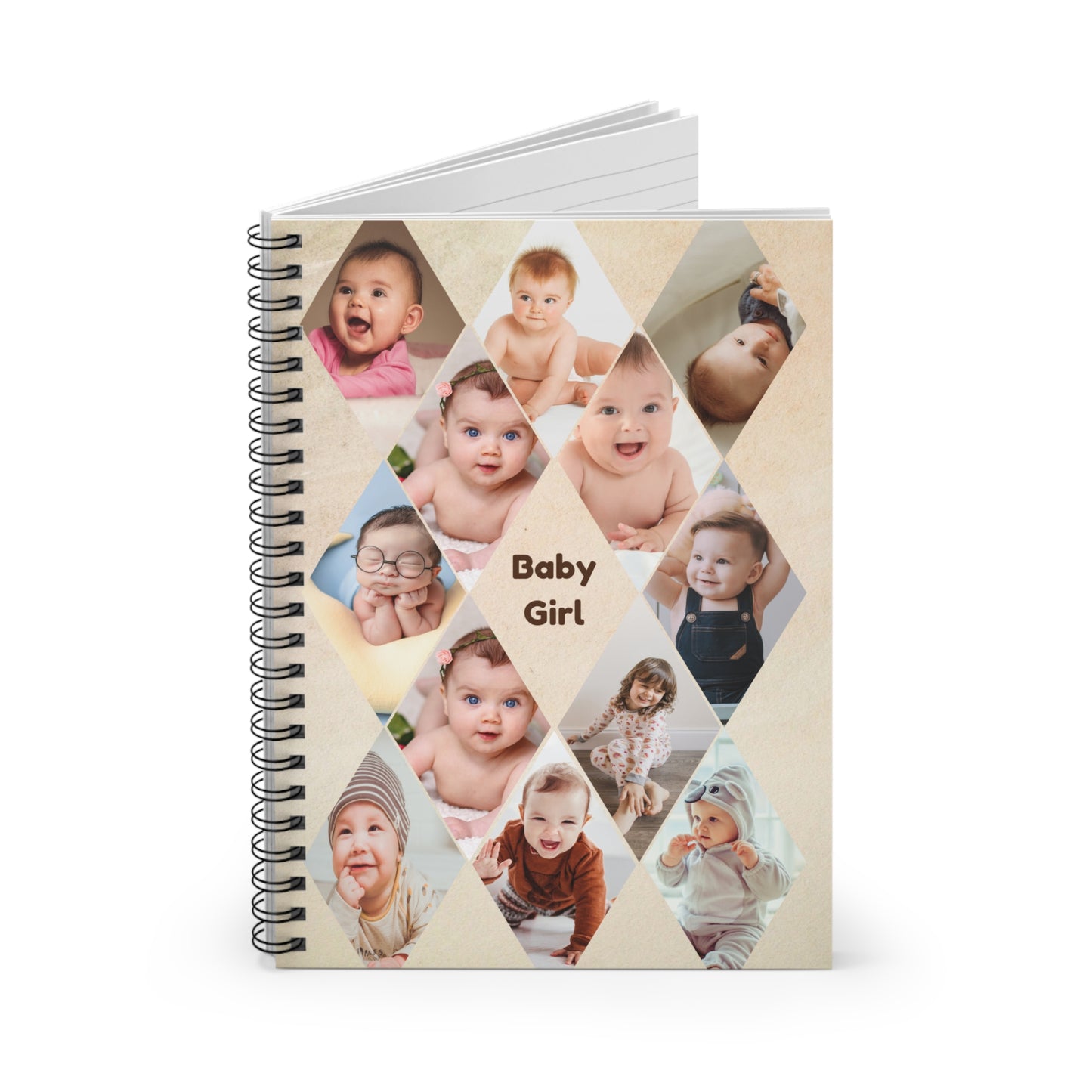 Personalized Baby Photos Journal Book, Custom Baby Memory Notebook, Photo Keepsake for Newborn, Baby Shower Gift, Name Baby Scrapbook