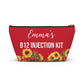 B12 Injection Kit Medical Alert Pouch Personalized Vitamin B12 Supply Bag for Travel Daily Use Emergency Storage with Name Option