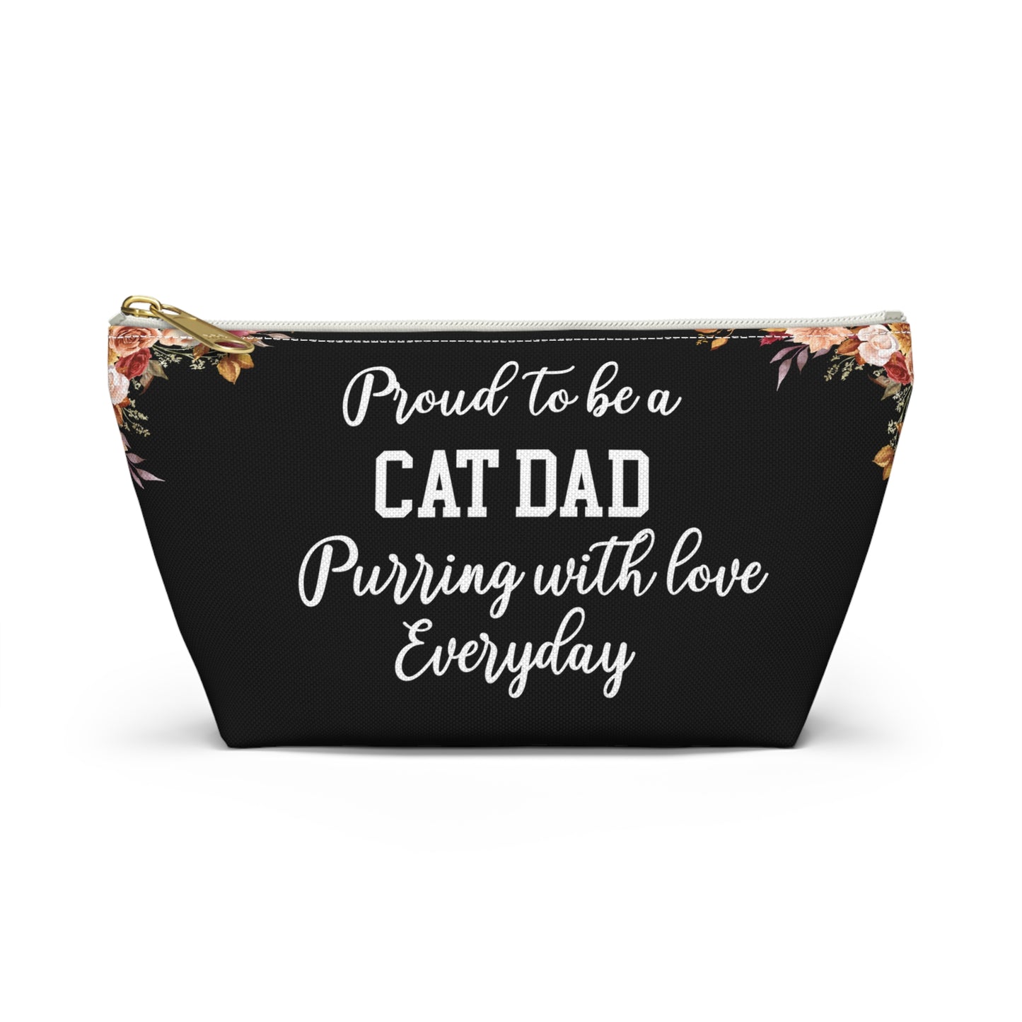 Proud To Be A Cat Dad Pouch Purring With Love Everyday Cat Lover Gift For Him Cat Dad Accessory Bag Cute Pet Zipper Storage Pouch