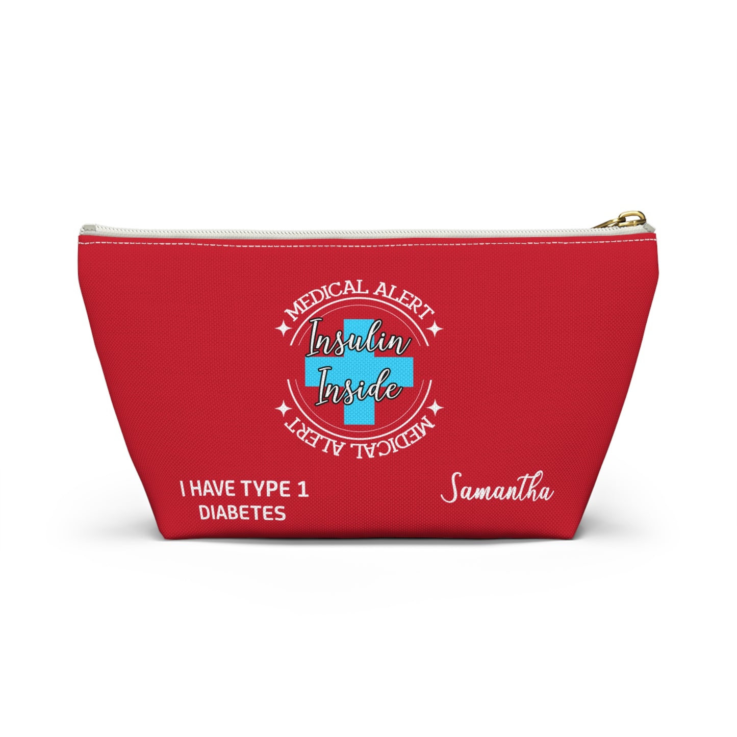 Personalized Medical Alert Insulin Pouch for Type 1 Diabetes Samantha Insulin Storage Emergency Diabetes Kit Travel School Ready