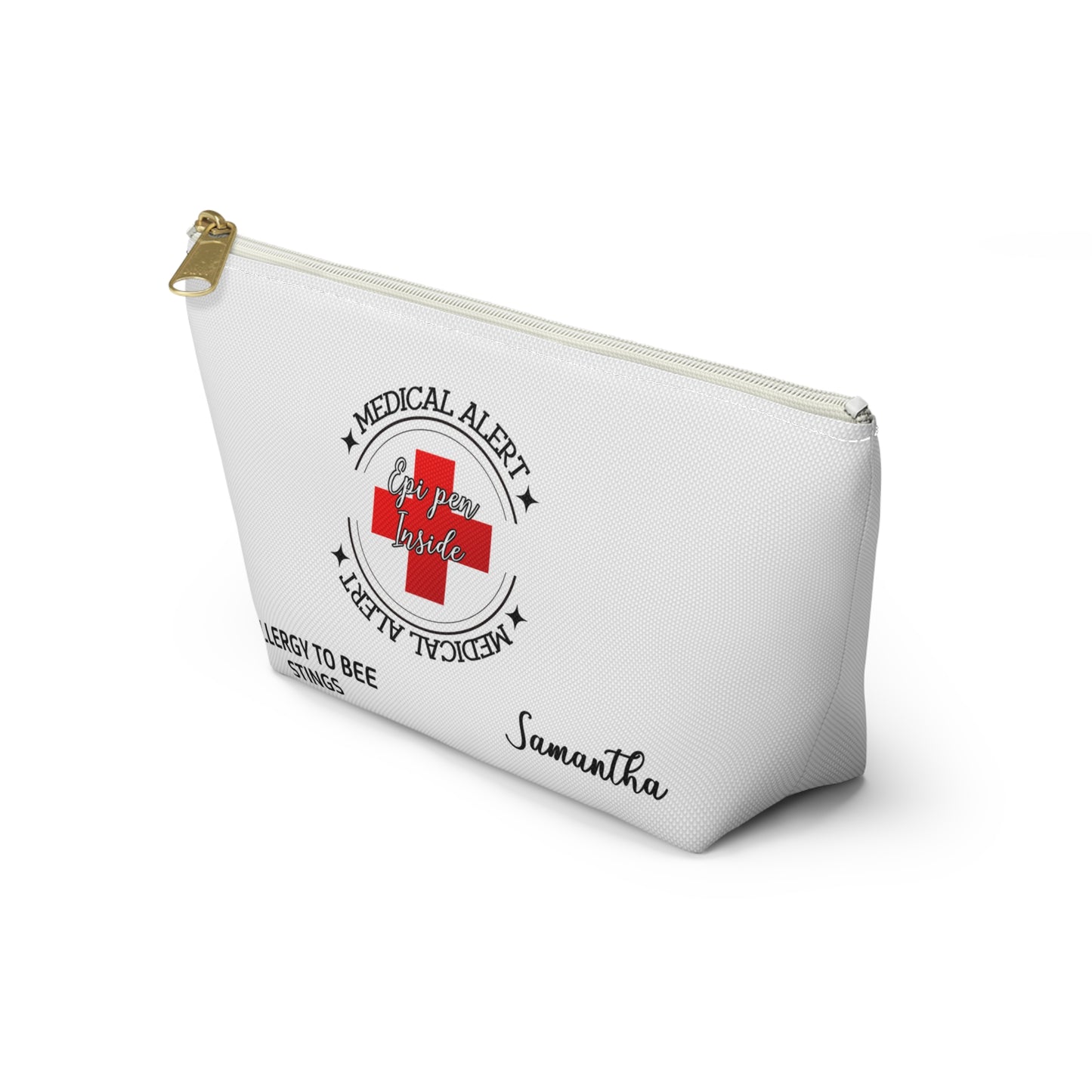 Personalized Medical Alert EpiPen Pouch for Samantha with Bee Sting Allergy