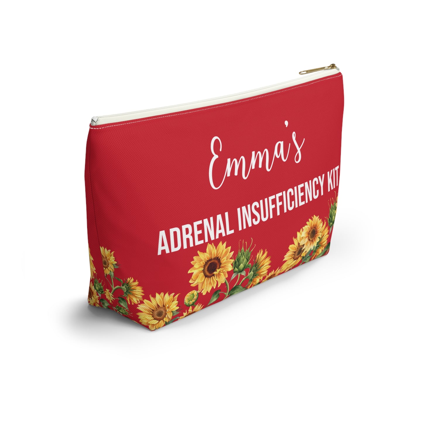 Adrenal Insufficiency Kit Personalized Medical Alert Pouch Emergency Steroid Meds Bag with Name Option for Daily and Travel Use