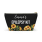Epilepsy Kit Pouch for Emergency Meds and Daily Use Personalized Seizure Alert Bag for Medication Storage Travel and Medical Preparedness