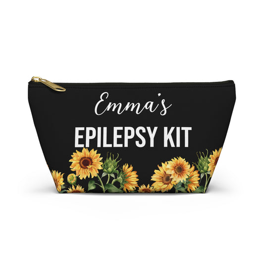 Epilepsy Kit Pouch for Emergency Meds and Daily Use Personalized Seizure Alert Bag for Medication Storage Travel and Medical Preparedness