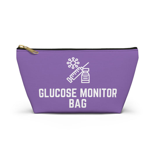 Personalized Glucose Monitor Bag for Diabetes Testing Kit Storage Travel Organizer for Glucometer Strips Lancets and Supplies