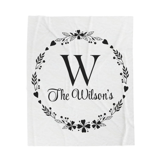 Custom Family Name Blanket, Last Name Blanket, Initials Blanket, Wedding Gift, Anniversary Gift, Housewarming Gift, Gift for Family