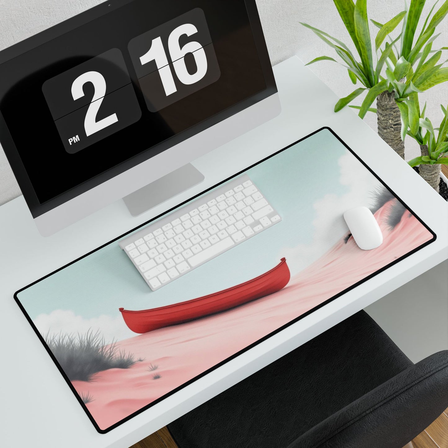 Serene Landscape Desk Mat - Coastal Vibe Workspace Accessory, Home Office Decor, Gaming Mat, Beach Theme Mat, Unique Gift Idea