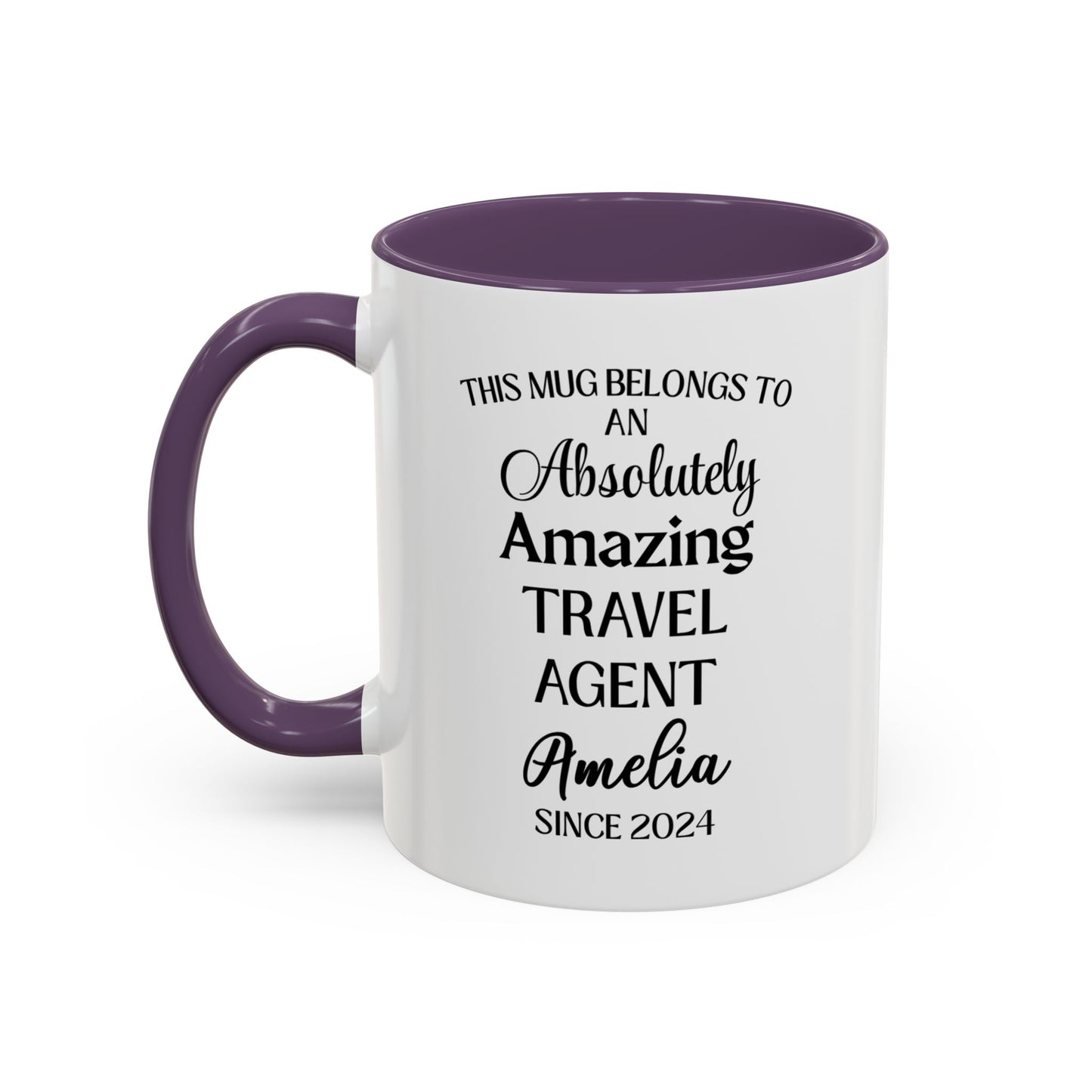 Custom Travel Agent Mug, Funny Globe Trotter Gift, Personalized Vacation Planner Cup, Jet Setter Coffee Mug