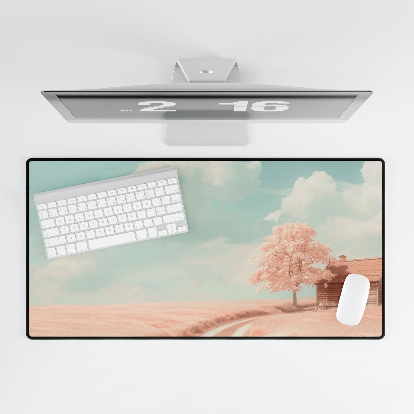 Dreamy Landscape Desk Mat - Aesthetic Office Decor, Personalized Workspace, Gift for Students, Home Office Essentials, NFT Inspired Design