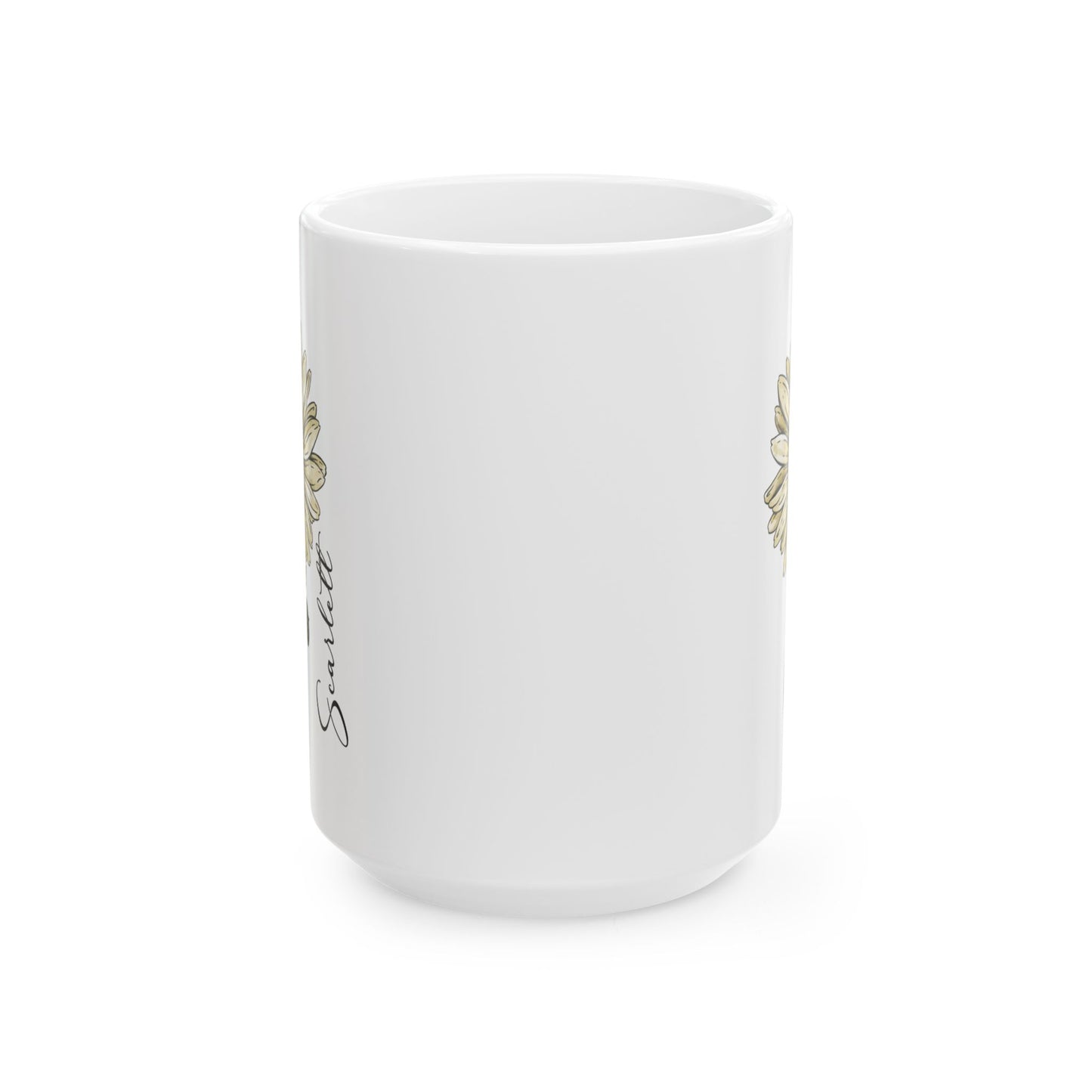 April Birth Flower Daisy Mug 11oz 15oz Custom Floral Coffee Cup Birthday Gift for Her Personalized Ceramic Spring Flower Mug