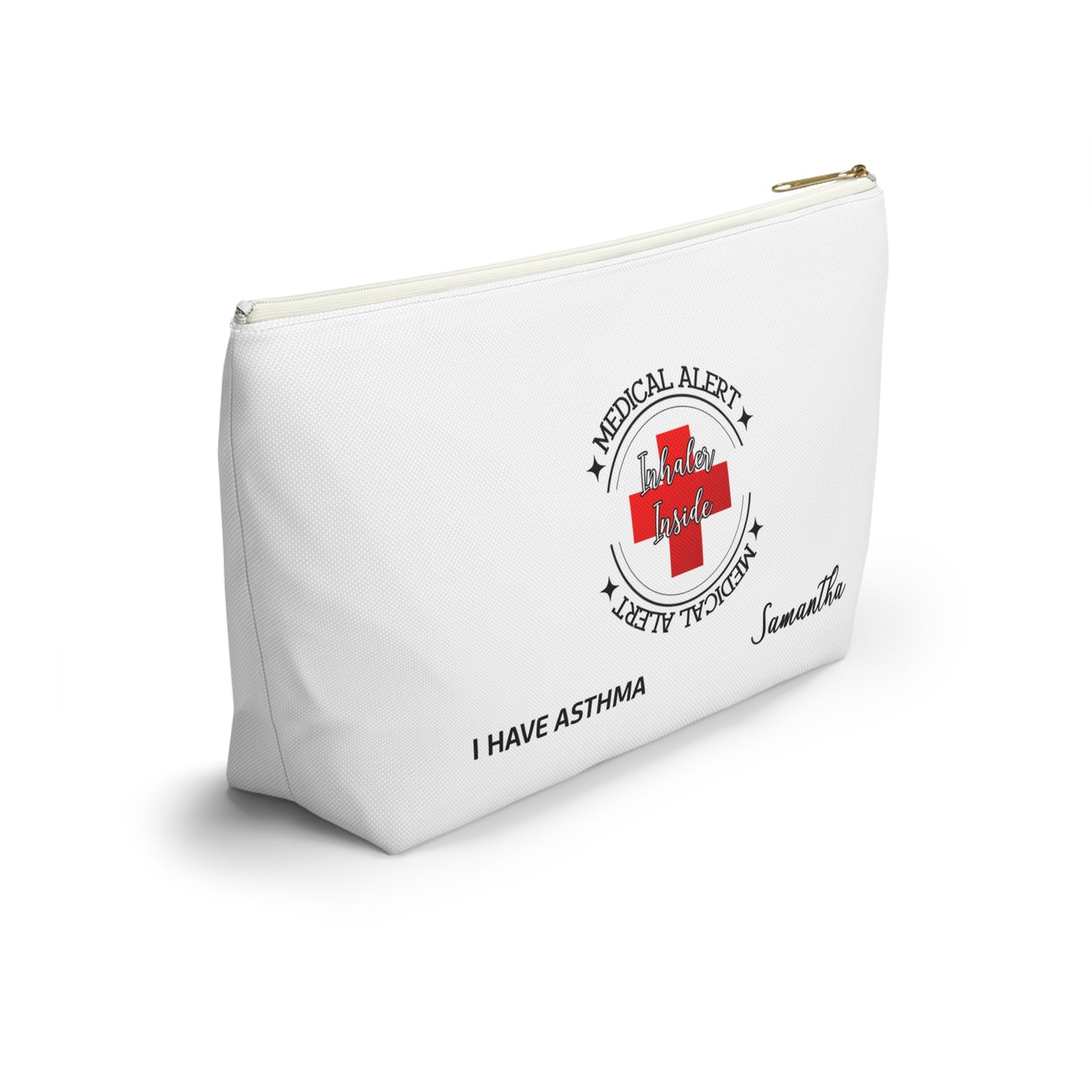 Personalized Medical Alert Inhaler Pouch for Samantha with Asthma