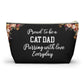 Proud To Be A Cat Dad Pouch Purring With Love Everyday Cat Lover Gift For Him Cat Dad Accessory Bag Cute Pet Zipper Storage Pouch