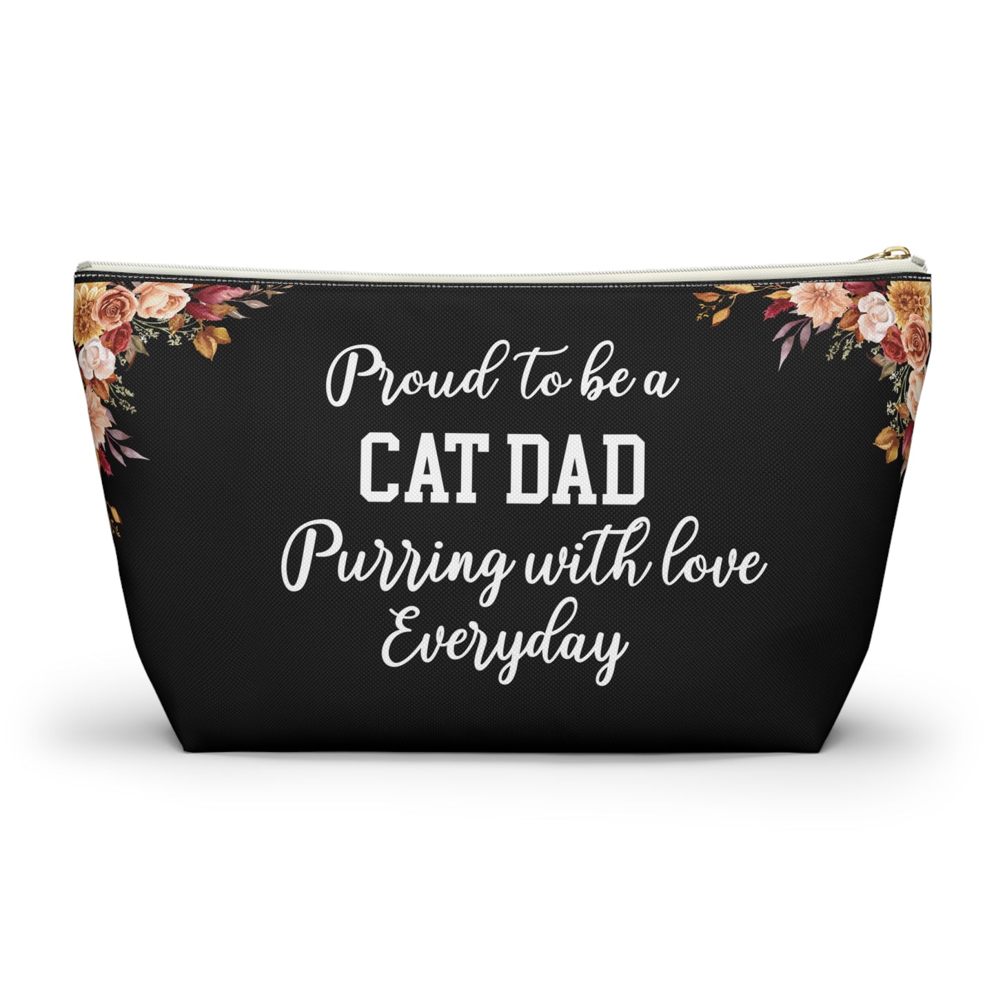 Proud To Be A Cat Dad Pouch Purring With Love Everyday Cat Lover Gift For Him Cat Dad Accessory Bag Cute Pet Zipper Storage Pouch