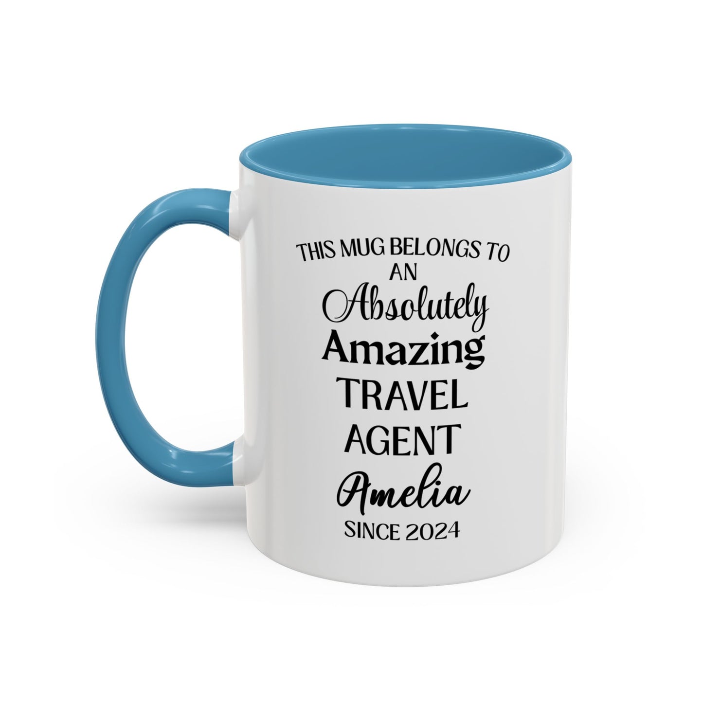 Custom Travel Agent Mug, Funny Globe Trotter Gift, Personalized Vacation Planner Cup, Jet Setter Coffee Mug