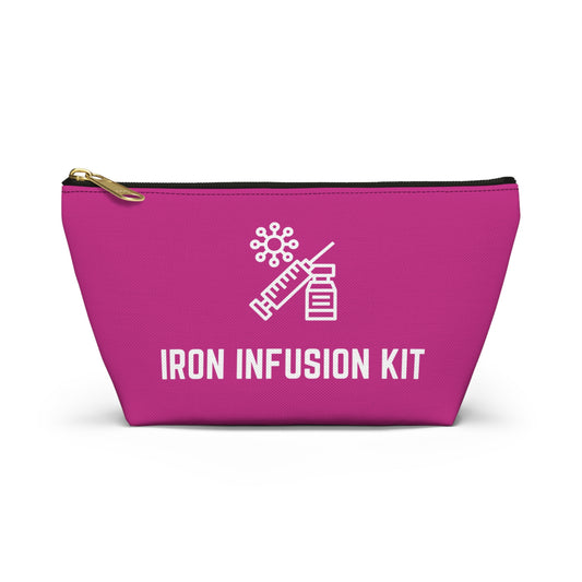 Personalized Iron Infusion Kit Pouch for Medical Essentials Storage Bag for IV Supplies Travel Organizer for Health and Wellness