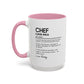 Funny Chef Mug, Custom Culinary Gift, Personalized Cooking Mug, Kitchen Humor Cup, Foodie Definition Mug, Colorful Mugs (11oz, 15oz)