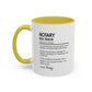 Custom Notary Mug, Funny Legal Gift, Notary Definition Mug, Personalized Office Coffee Cup, Colorful Mugs (11oz, 15oz), Law Office Mug