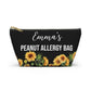Peanut Allergy Bag Personalized Medical Alert Pouch for EpiPen and Meds Travel Emergency Kit for Severe Food Allergy Essentials