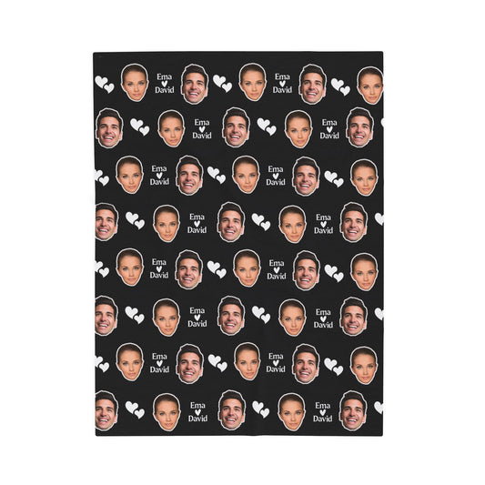 Personalized Face Blanket, Custom Photo Blanket, Faces on Blanket, Gift for Family, Custom Image Blanket, Graduation Gift, Cozy Throw