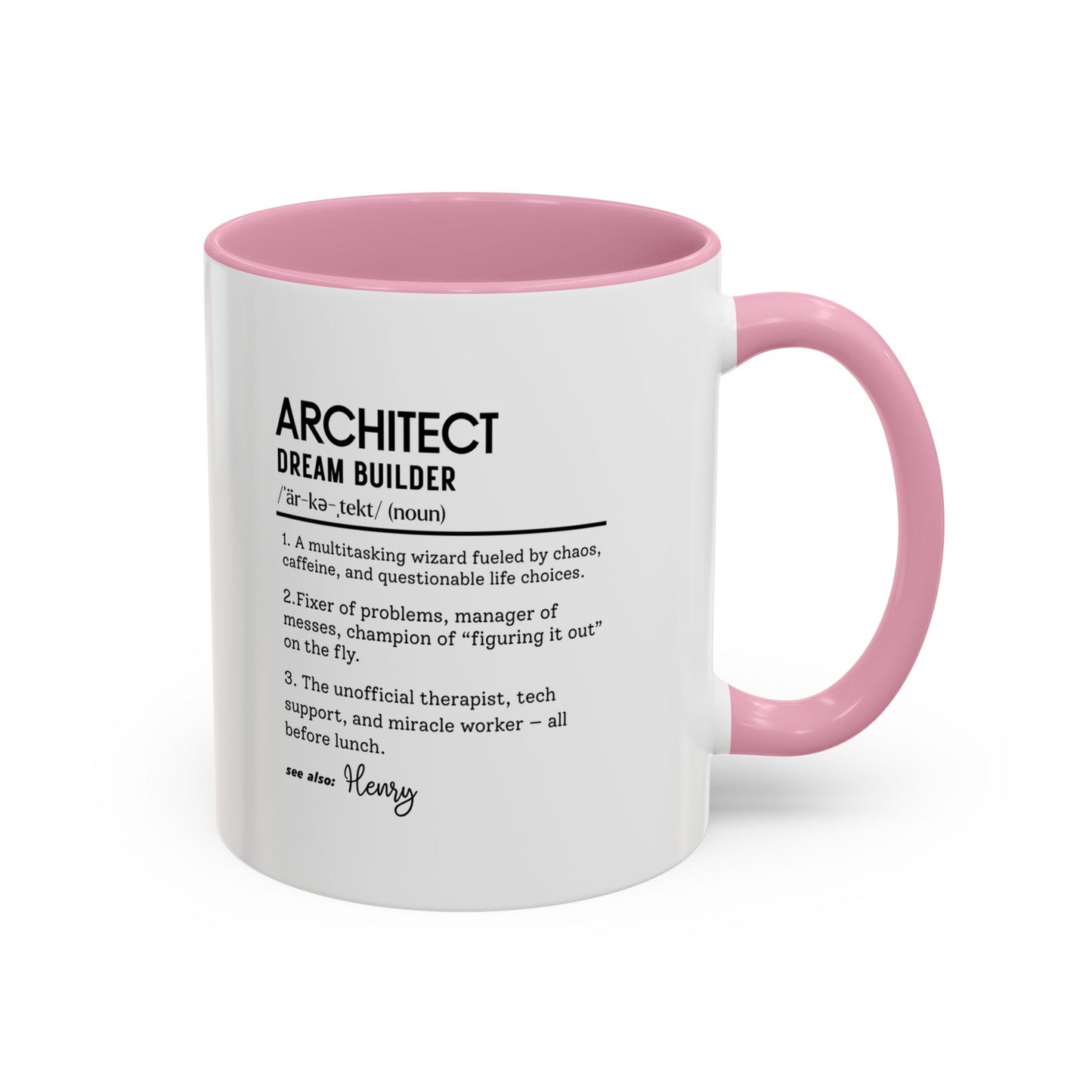 Architect Mug, Funny Architect Gift, Dream Builder Mug, Personalized Coffee Cup, Construction Humor Mug, Architect Office Cup
