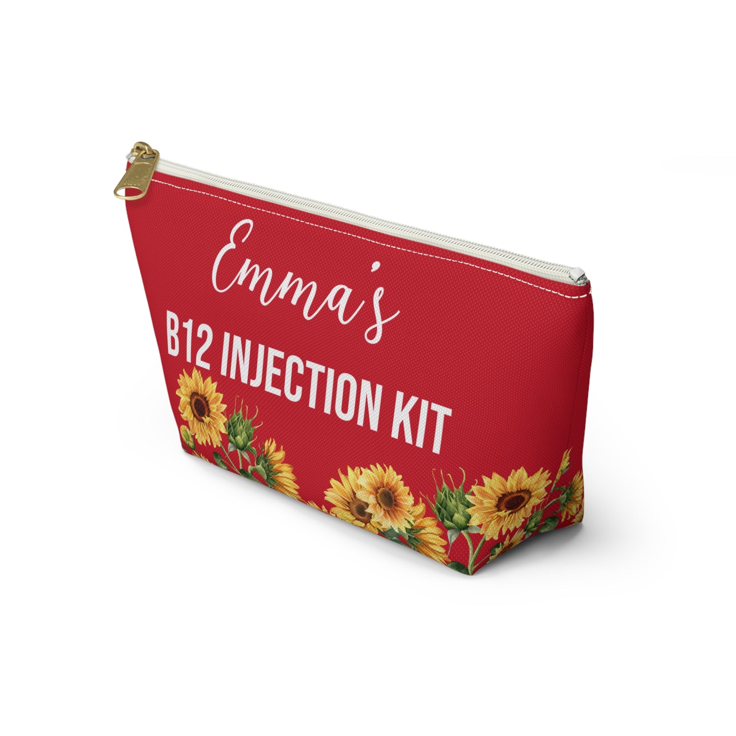 B12 Injection Kit Medical Alert Pouch Personalized Vitamin B12 Supply Bag for Travel Daily Use Emergency Storage with Name Option