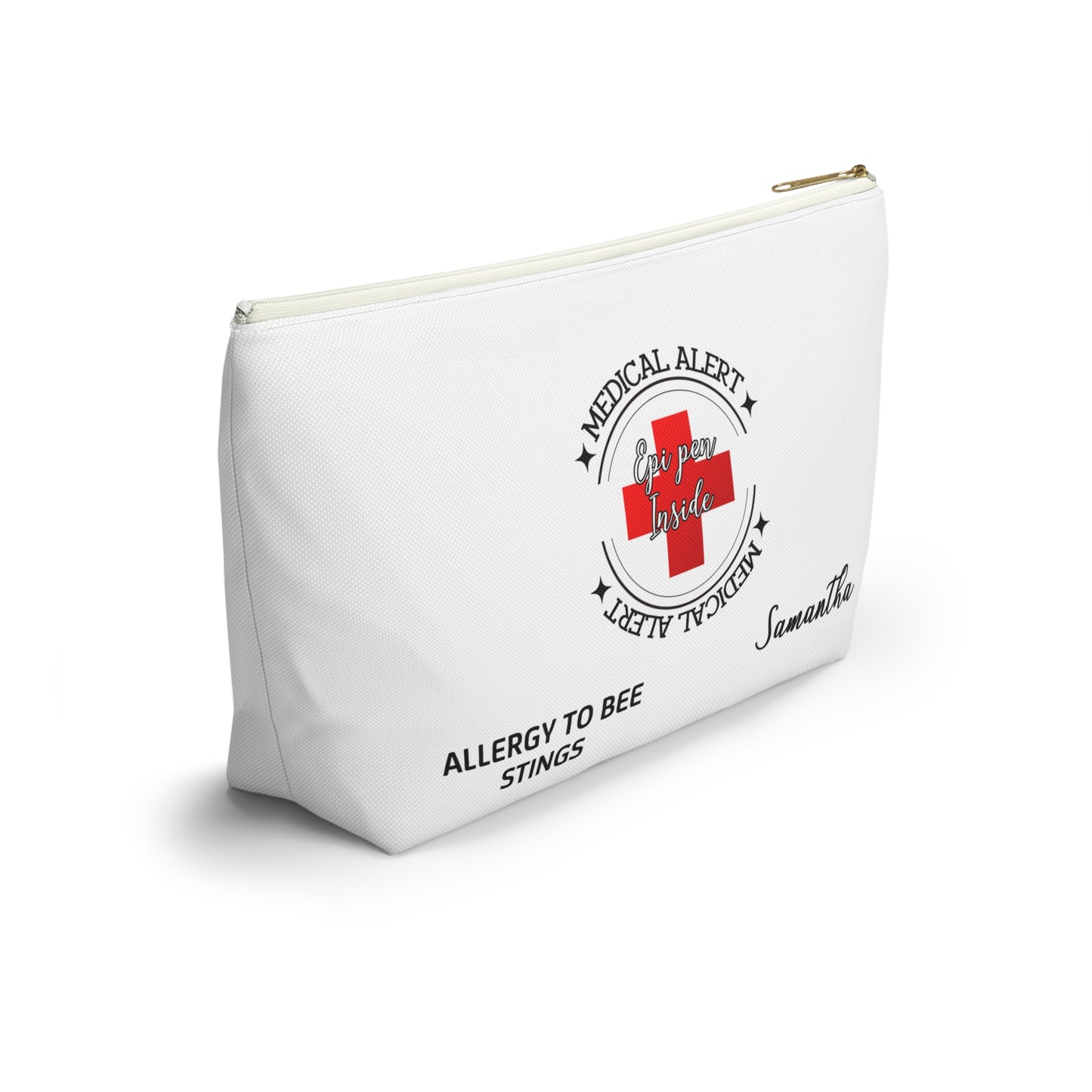 Personalized Medical Alert EpiPen Pouch for Samantha with Bee Sting Allergy