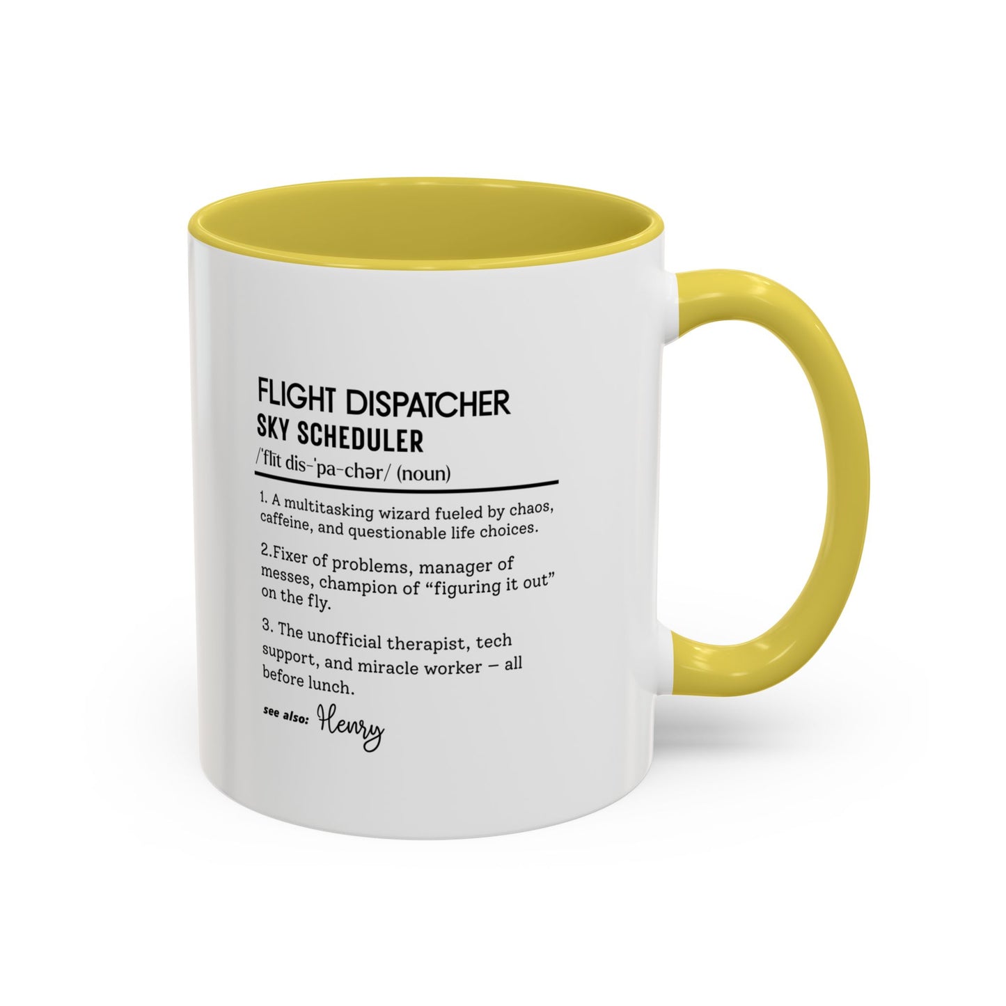 Custom Flight Dispatcher Mug, Funny Aviation Gift, Dispatcher Dictionary Mug, Personalized Pilot Mug, Airport Crew Coffee Cup