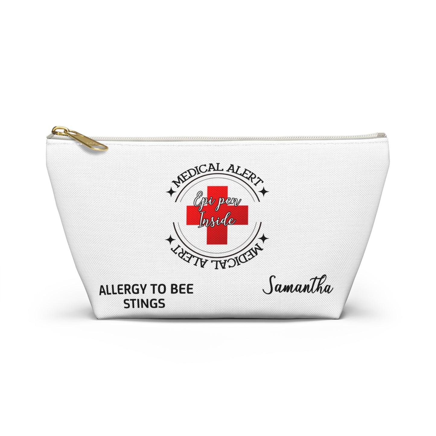 Personalized Medical Alert EpiPen Pouch for Samantha with Bee Sting Allergy