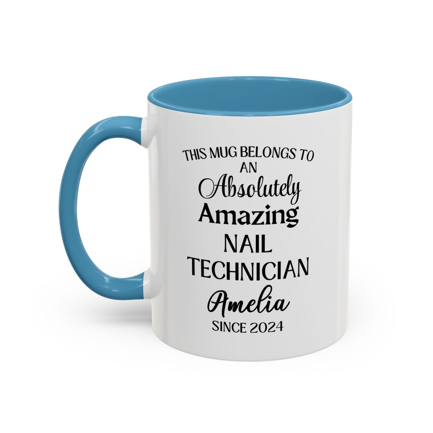 Coffee Mug, Custom Nail Technician Mug, Funny Nail Tech Gift, Personalized Salon Mug, Nail Artist Coffee Cup, Beauty Professional Gift