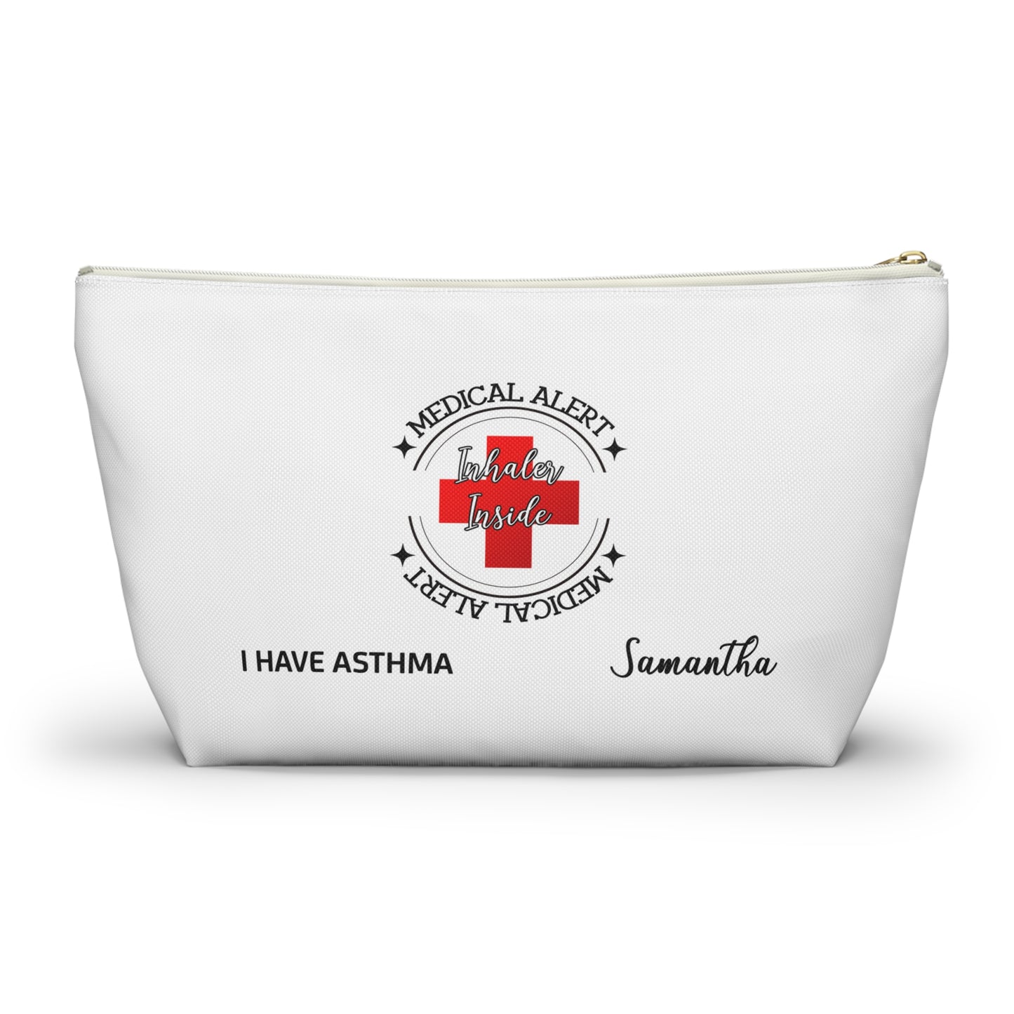 Personalized Medical Alert Inhaler Pouch for Samantha with Asthma