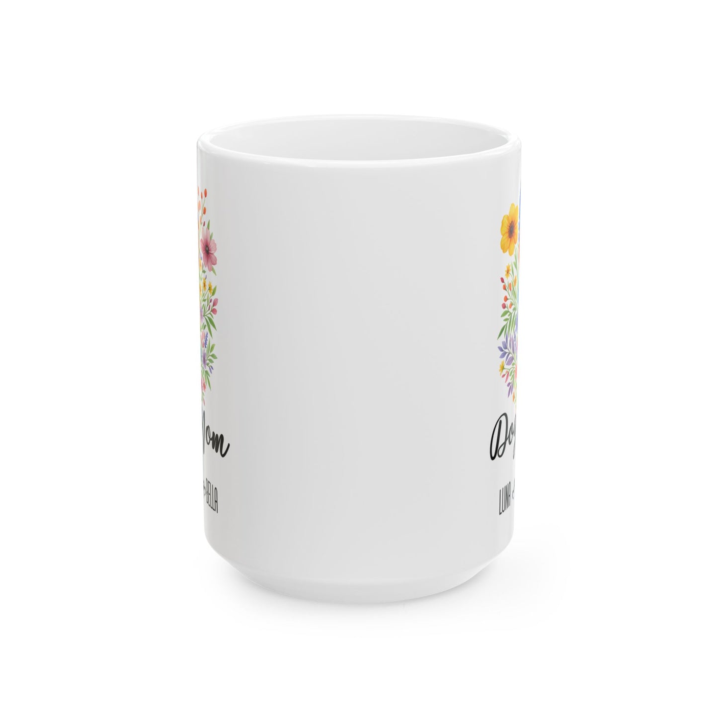 Dog Mom Mug 11oz 15oz Custom Coffee Cup Gift for Dog Lovers Pet Owner Mug for Women Personalized Ceramic Mug for Fur Mama
