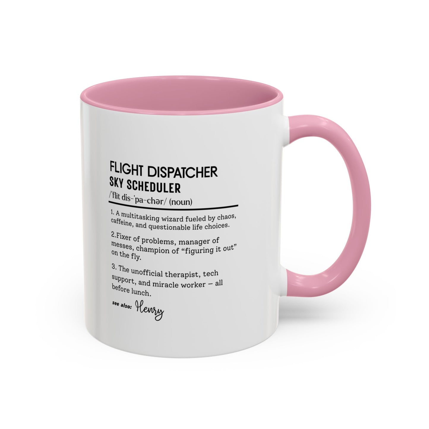 Custom Flight Dispatcher Mug, Funny Aviation Gift, Dispatcher Dictionary Mug, Personalized Pilot Mug, Airport Crew Coffee Cup