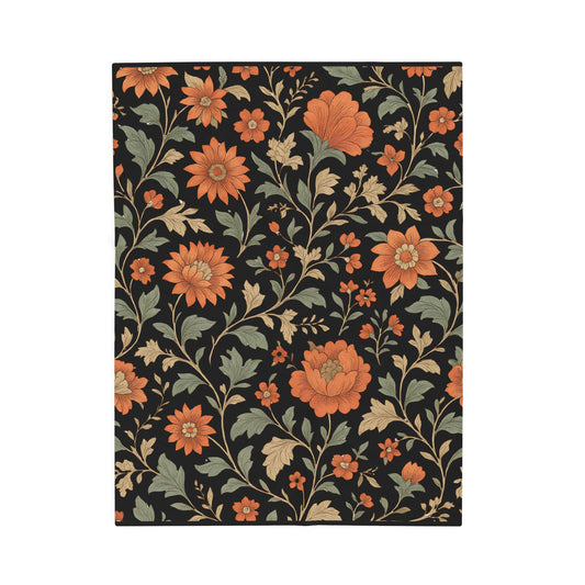 Floral Throw Blanket, Cottagecore Blanket, Botanical Tapestry, Aesthetic Blanket, Wildflower Decor, Cozy Garden Blanket, Soft Floral Throw