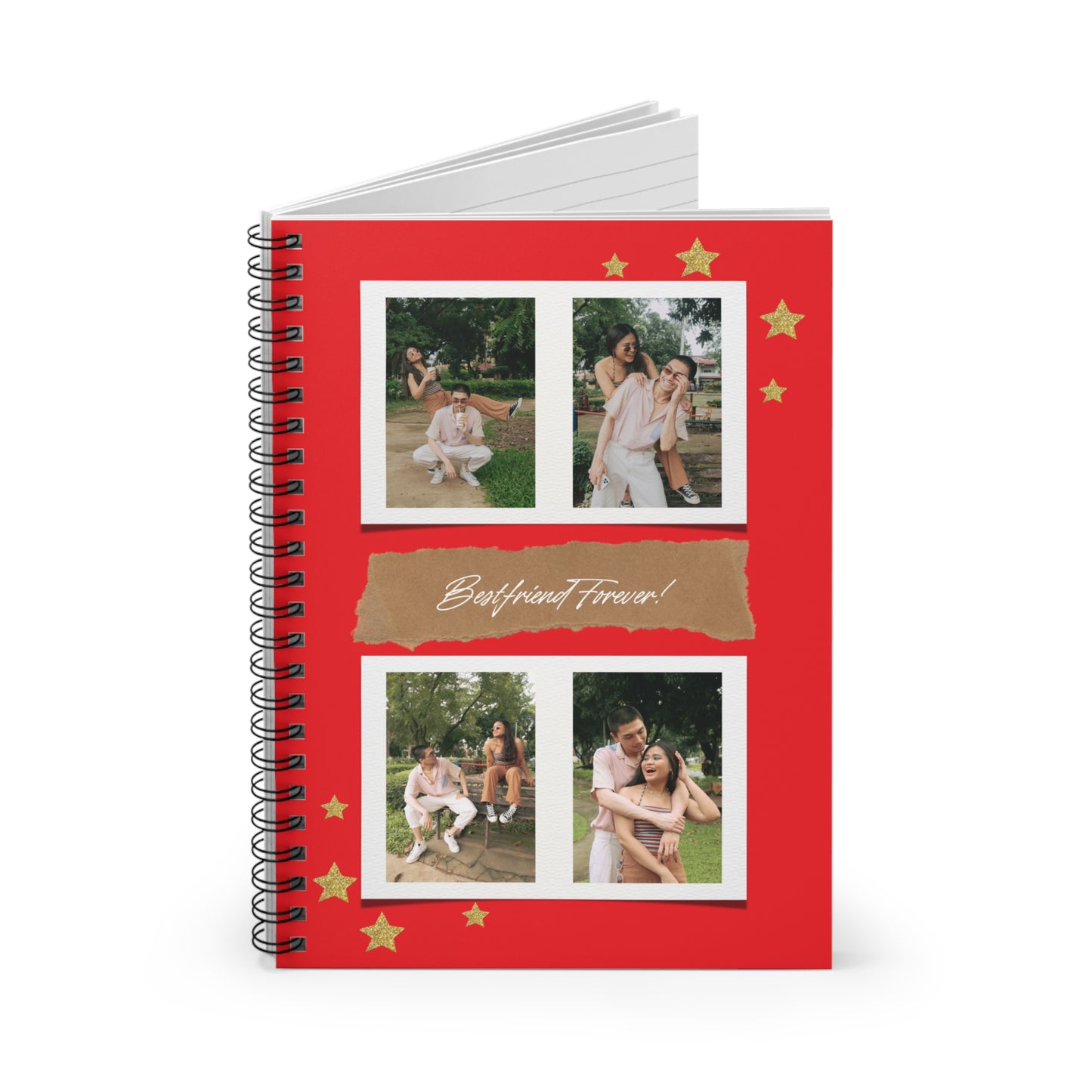 Personalized Friend Journal Book, Custom Best Friend Notebook, Gift for Bestie, Memory Keepsake, Friendship Diary, Cute Name Journal
