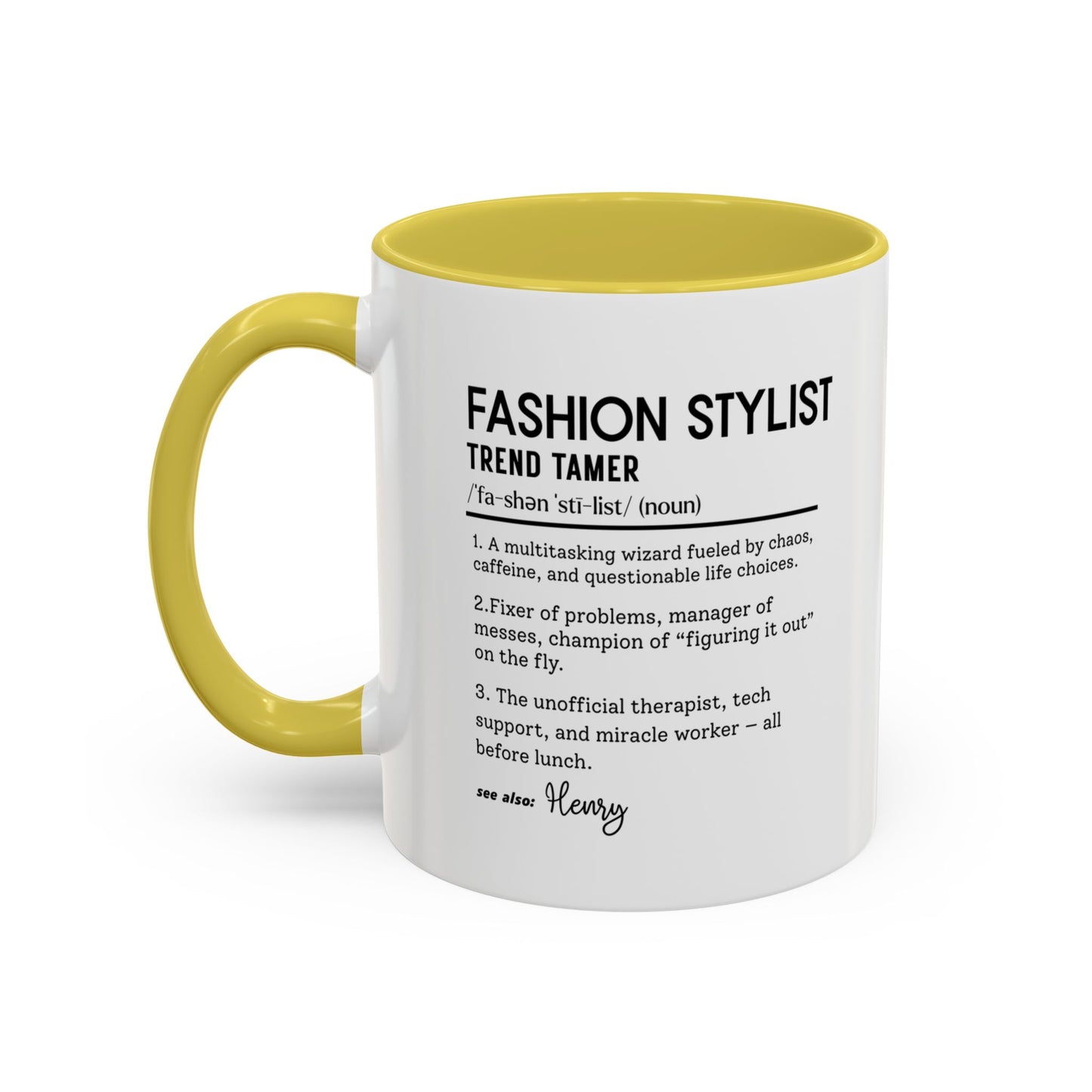 Custom Fashion Stylist Mug, Funny Glam Gift, Stylist Dictionary Mug, Personalized Fashion Mug, Colorful Mugs (11oz, 15oz)