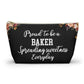 Proud To Be A Baker Pouch Spreading Sweetness Everyday Gift For Bakers Baking Accessory Storage Bag Cute Pastry Chef Zipper Pouch