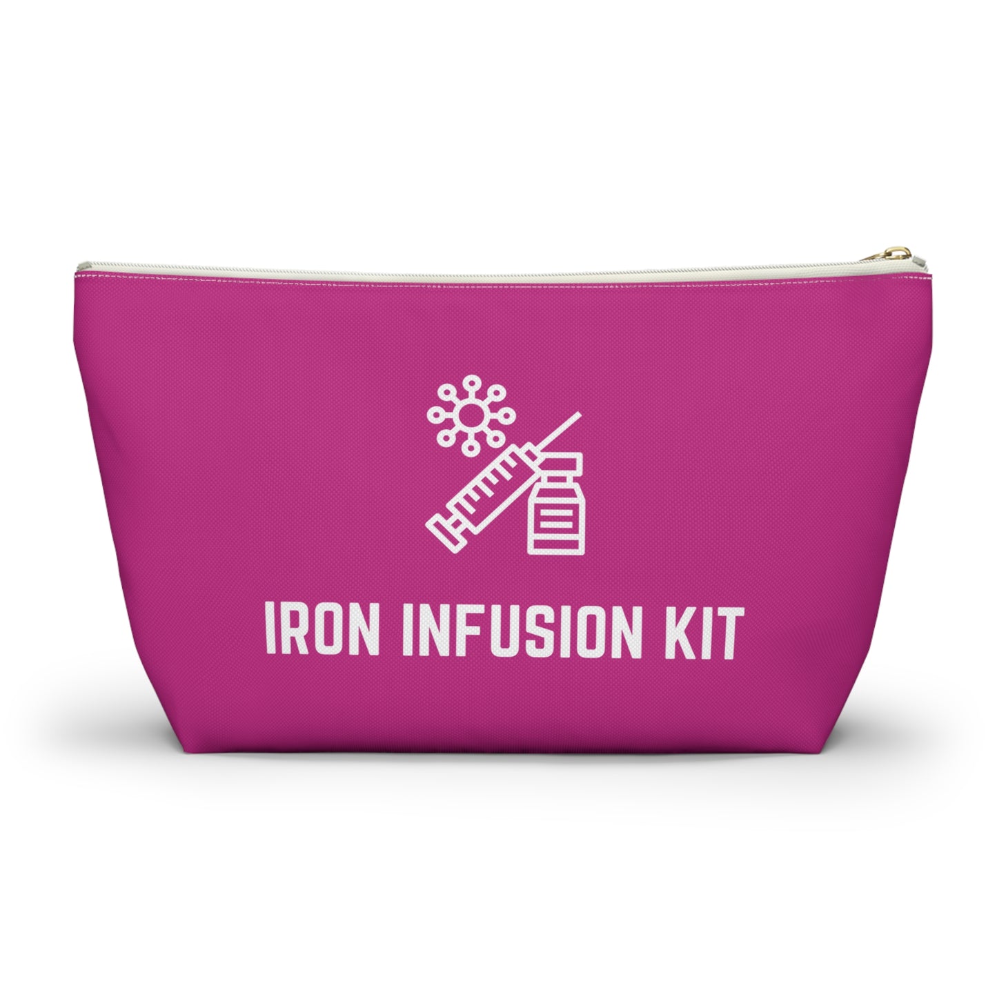 Personalized Iron Infusion Kit Pouch for Medical Essentials Storage Bag for IV Supplies Travel Organizer for Health and Wellness