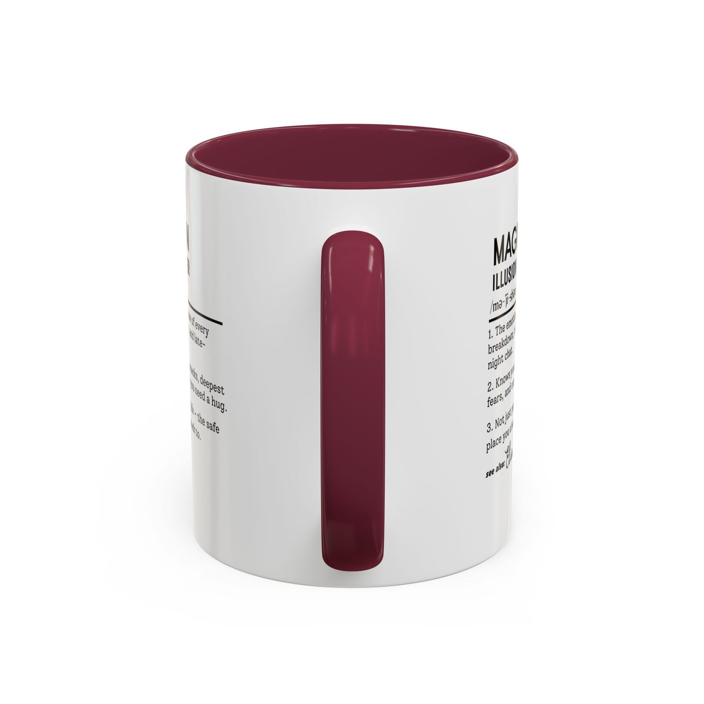 Custom Magician Dictionary Mug, Funny Illusion Hustler Gift Mug, Personalized Magic Performer Cup, Colorful Mugs (11oz, 15oz)