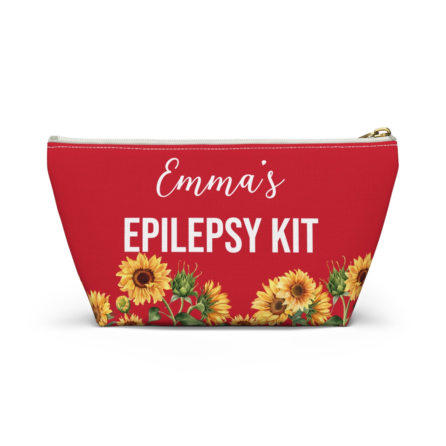 Epilepsy Emergency Kit Medical Alert Pouch Seizure Meds Bag Personalized Storage for Rescue Medication School Travel and Daily Use