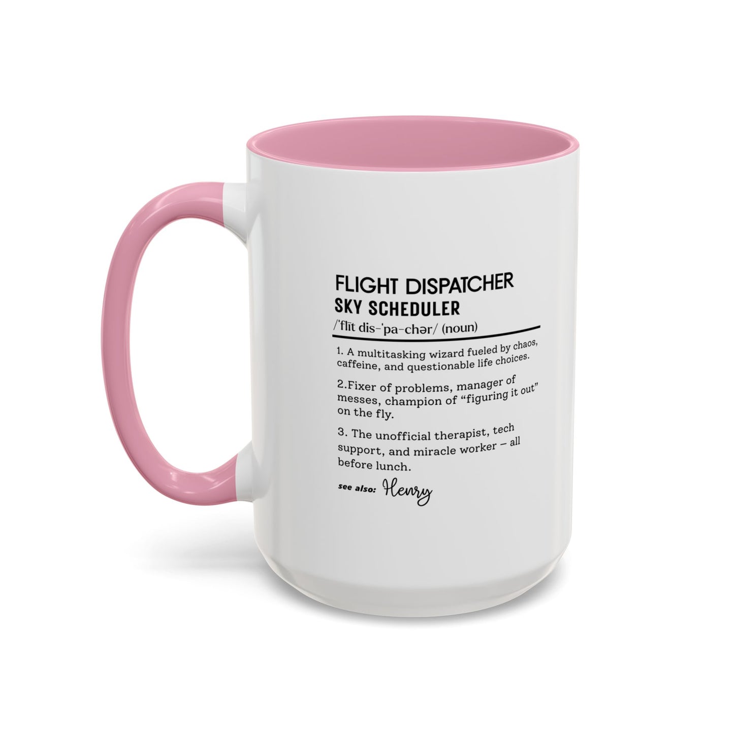 Custom Flight Dispatcher Mug, Funny Aviation Gift, Dispatcher Dictionary Mug, Personalized Pilot Mug, Airport Crew Coffee Cup