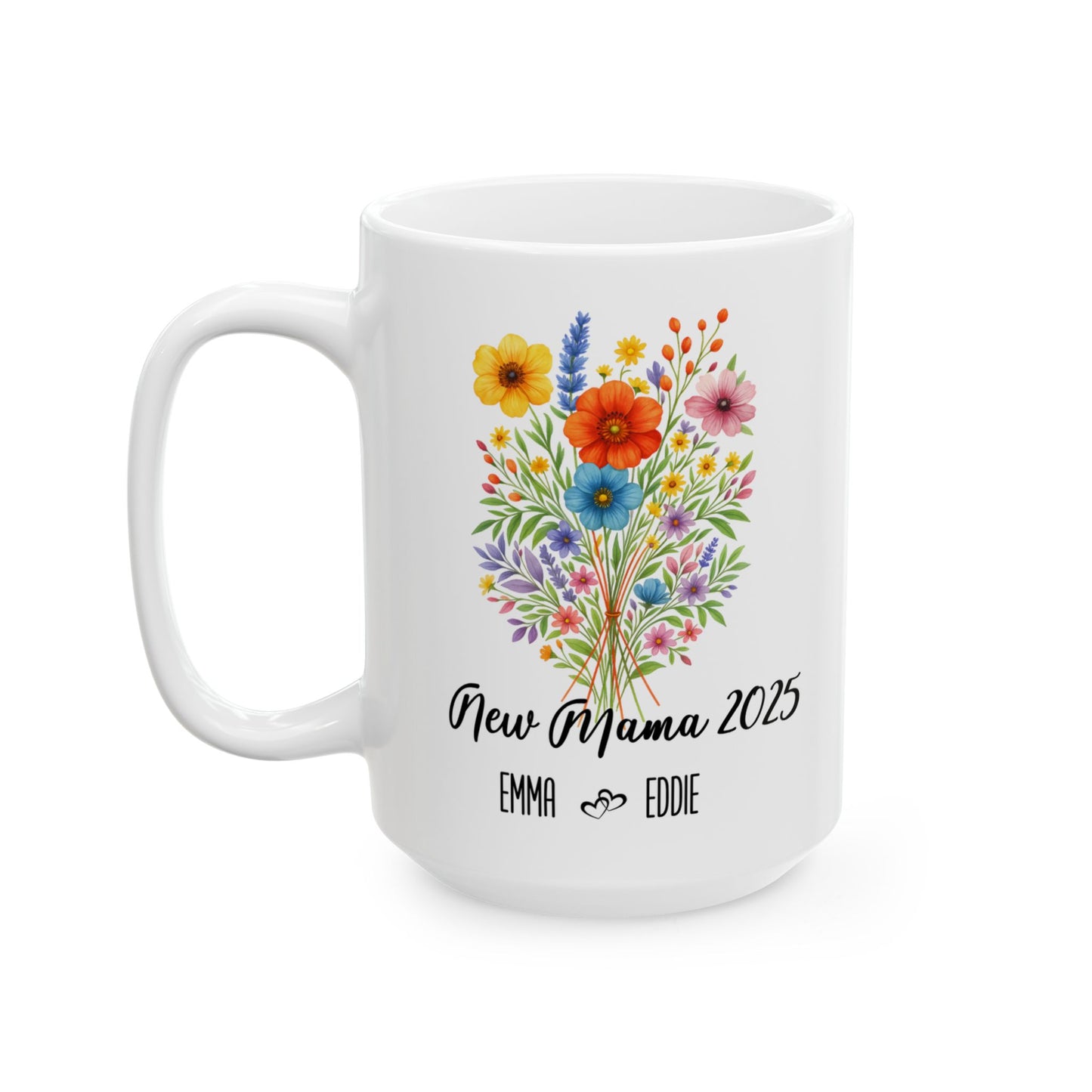 New Mama 2025 Mug 11oz 15oz Personalized Coffee Cup Gift for New Mom First Mothers Day Baby Shower Present for Her Custom Ceramic Mug