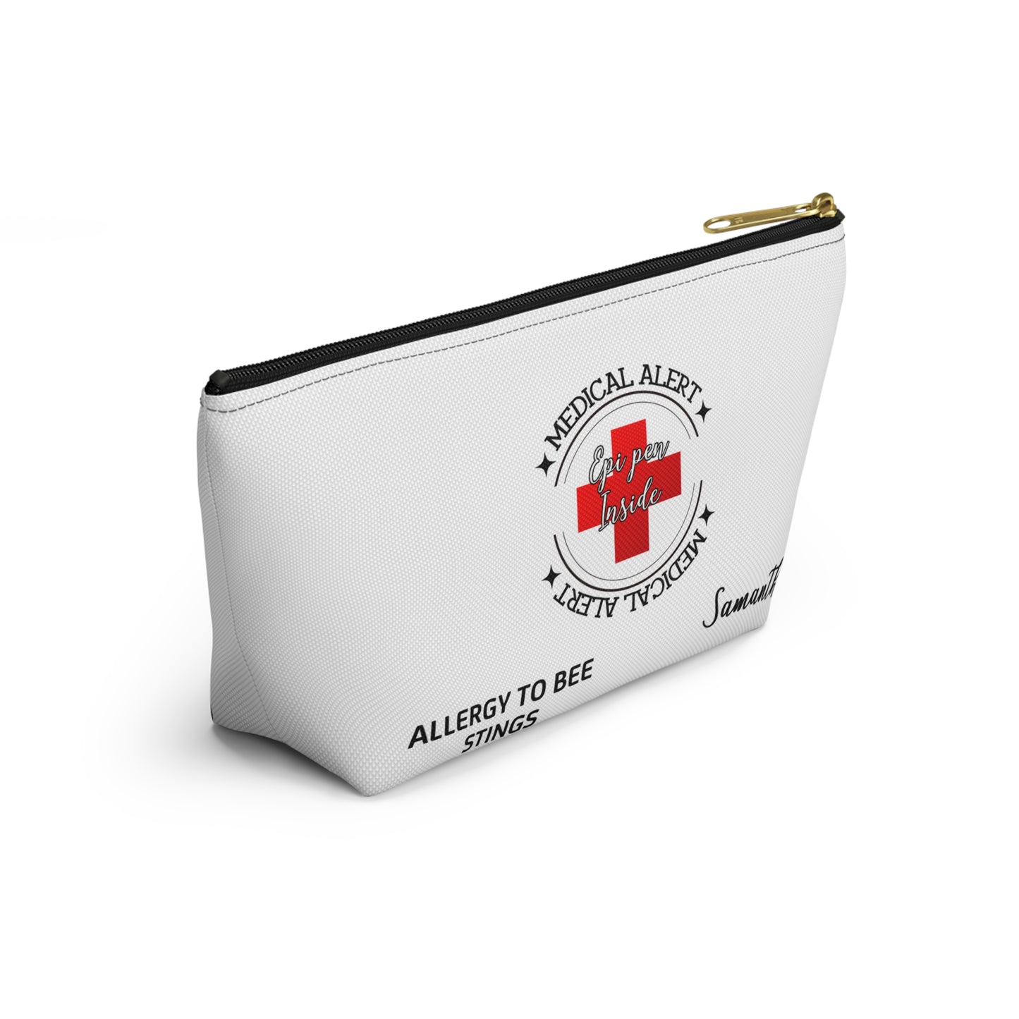 Personalized Medical Alert EpiPen Pouch for Samantha with Bee Sting Allergy