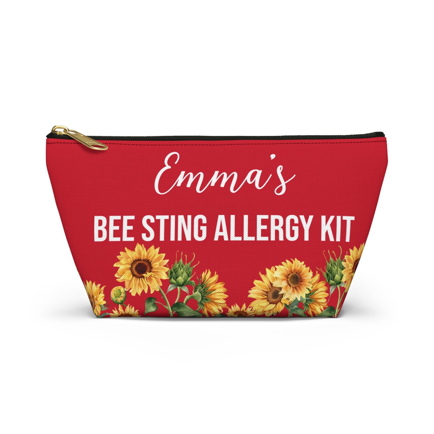 Bee Sting Allergy Kit Medical Alert Pouch Personalized EpiPen Storage Bag for Severe Insect Allergies Travel and Daily Use