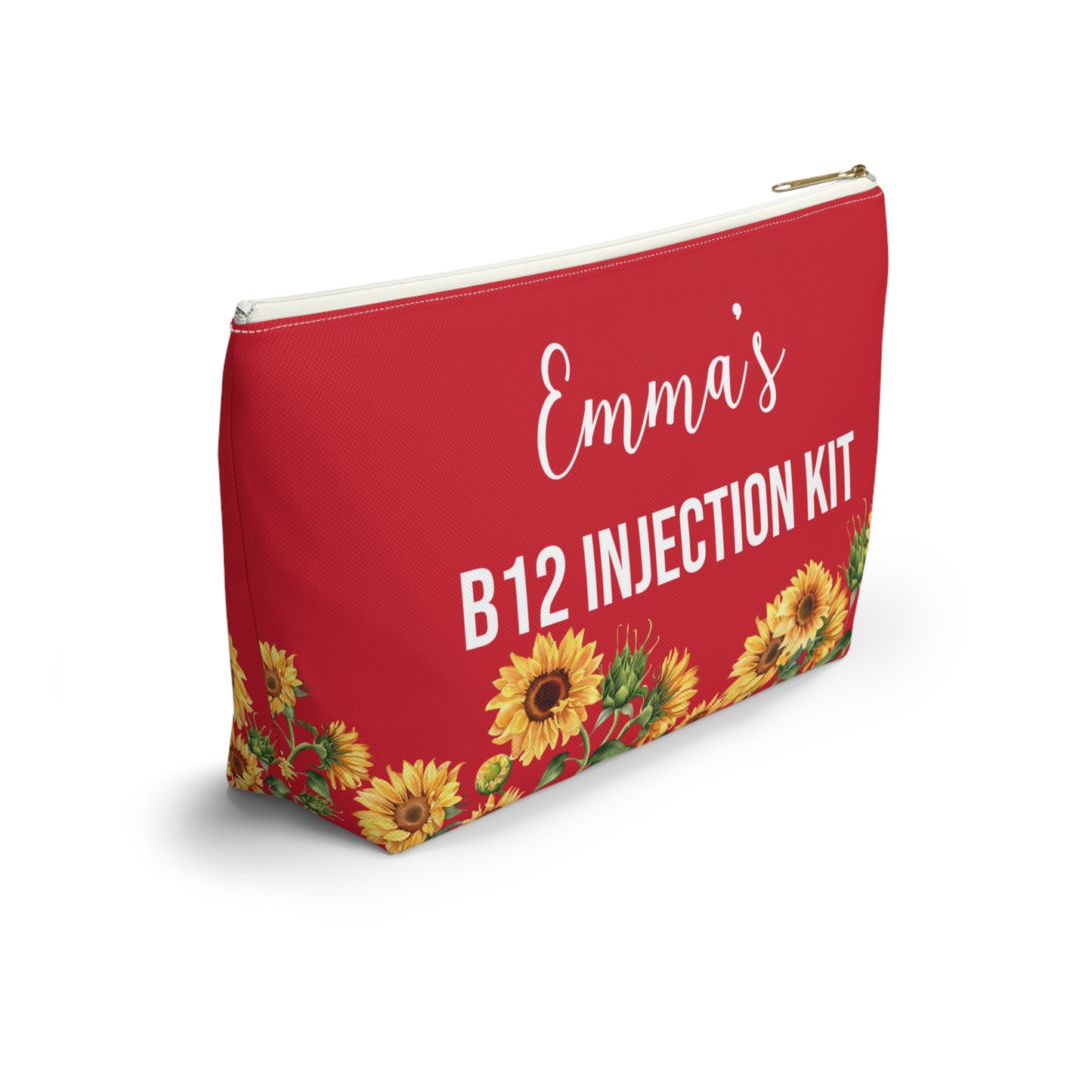 B12 Injection Kit Medical Alert Pouch Personalized Vitamin B12 Supply Bag for Travel Daily Use Emergency Storage with Name Option