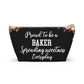 Proud To Be A Baker Pouch Spreading Sweetness Everyday Gift For Bakers Baking Accessory Storage Bag Cute Pastry Chef Zipper Pouch